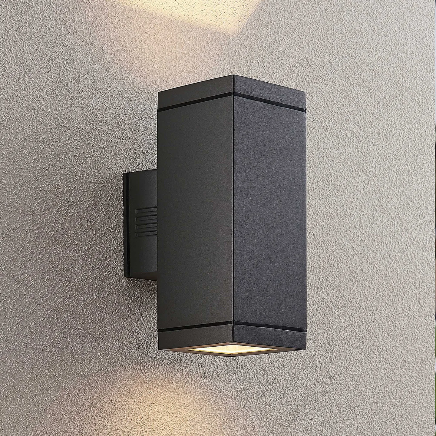 Stani Außenwandleuchte Dark Grey - Lucande - Modern - Metall - Mehrflammig