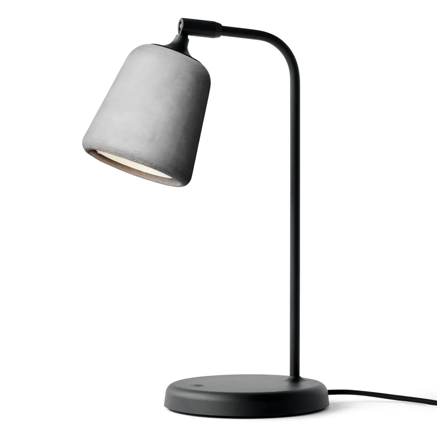 Material Bordlampe Light Grey Concrete - New Works Material The Originals - Stue - Design - Metall - Med en lyskilde