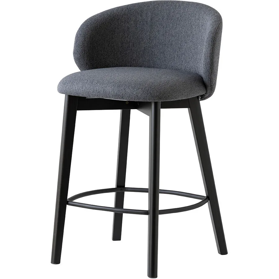 CONNUBIA Barhocker Tuka anthrazit/graphit Buche H 88 cm