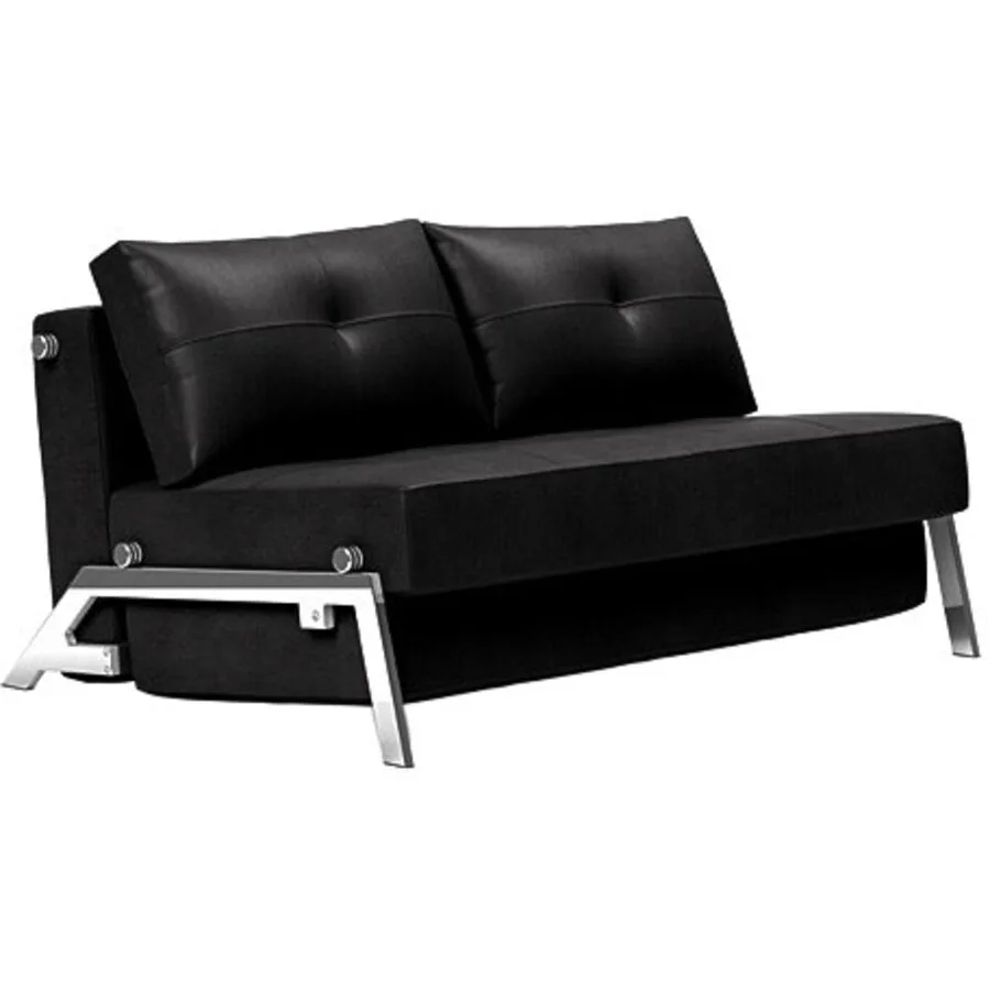 Bettsofa Kube Schwarz Stoff 145 cm 103 cm