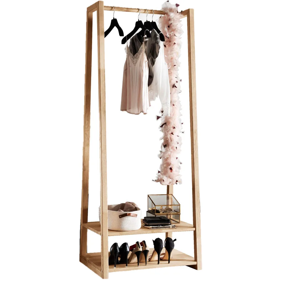 Garderobe Pham natur geölt Wildeiche B 85 T 60 H 190 cm