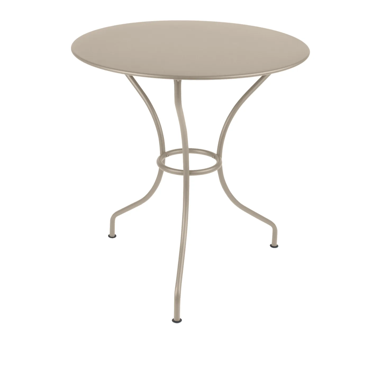Fermob - Opéra Pedestal Table Ø 67 cm, Nutmeg - Matbord utomhus - Beige - Metall