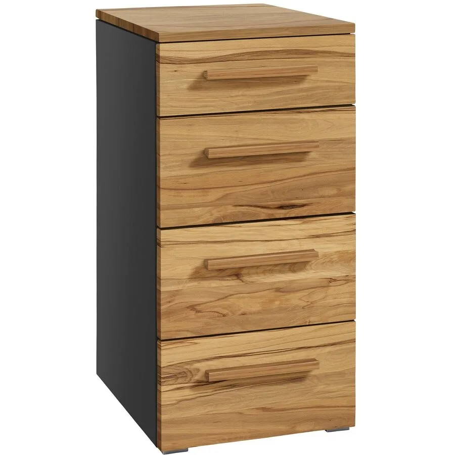 Hasena Kommode Nicanora anthrazit/braun Holz/MDF B 45 H 86 cm
