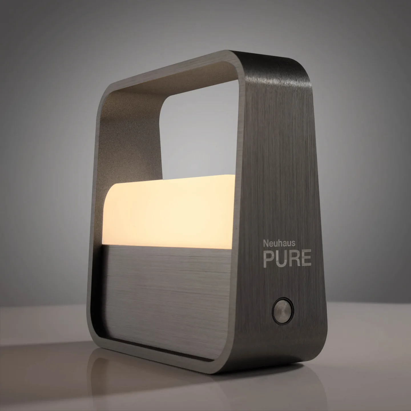 Go LED-Akku-Tischleuchte, grau, Aluminium - PURE PURE Go - Wohnzimmer - Modern - Eckig