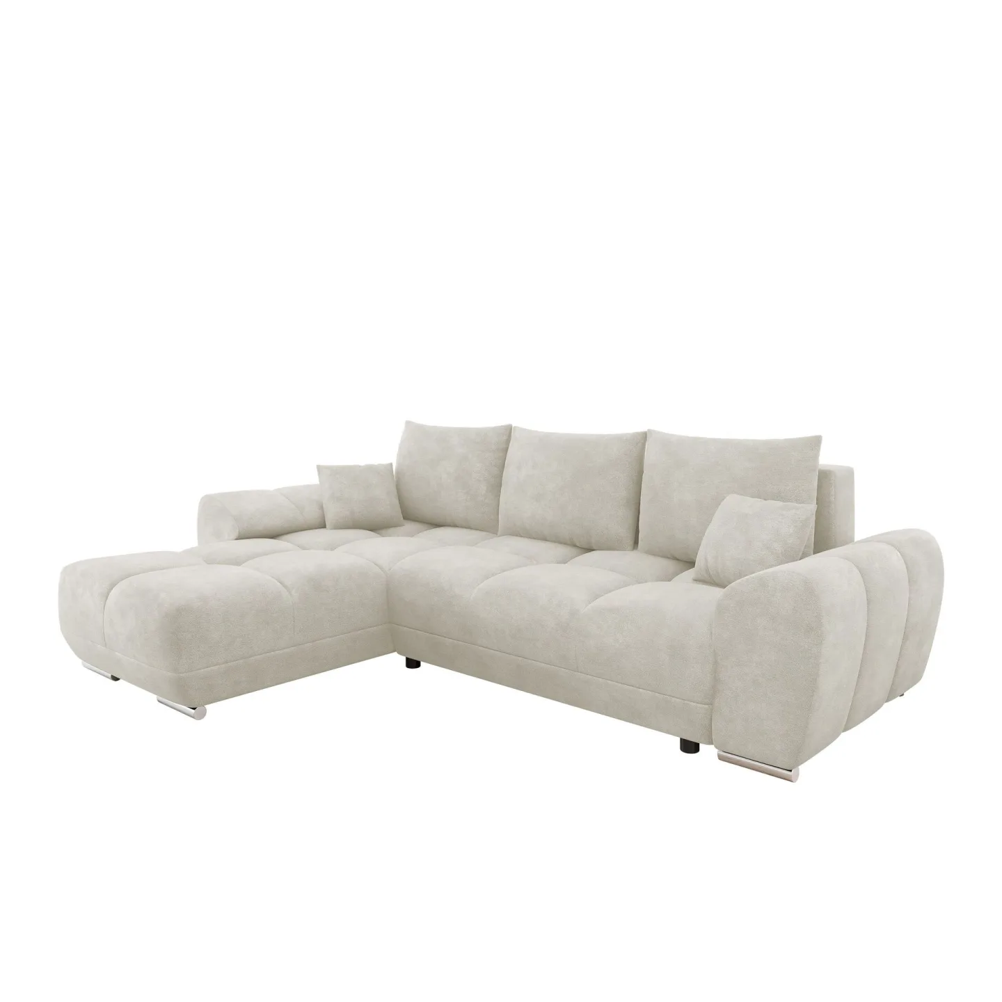 Simerly 4-sits Bäddsoffa divan vänster med förvaring - Beige