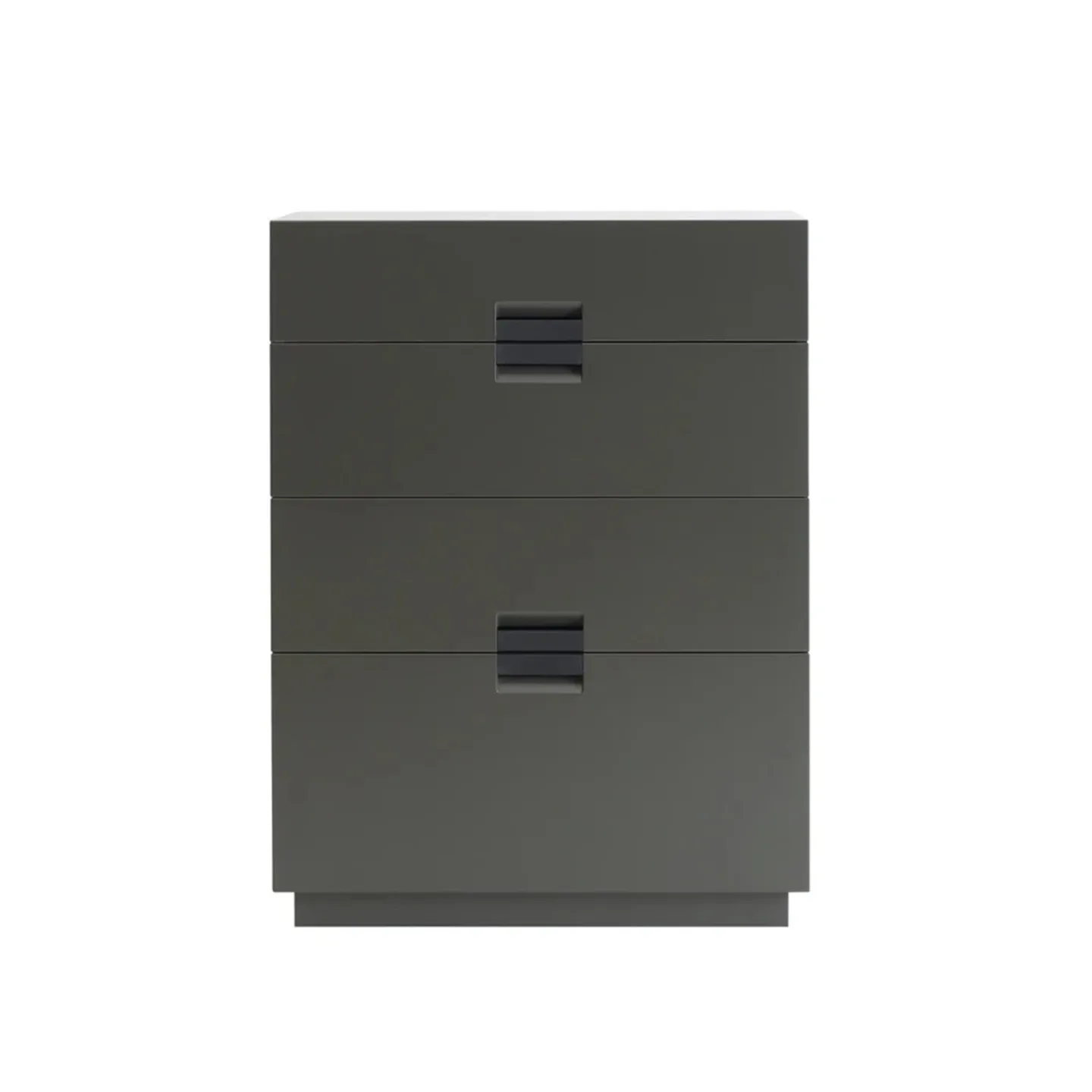Asplund - Frame Drawer High - Taupe / Black Leather - Skåp och vitrinskåp - Anya Sebton & Eva Lilja Löwenhielm 2011 - Grå - Läder
