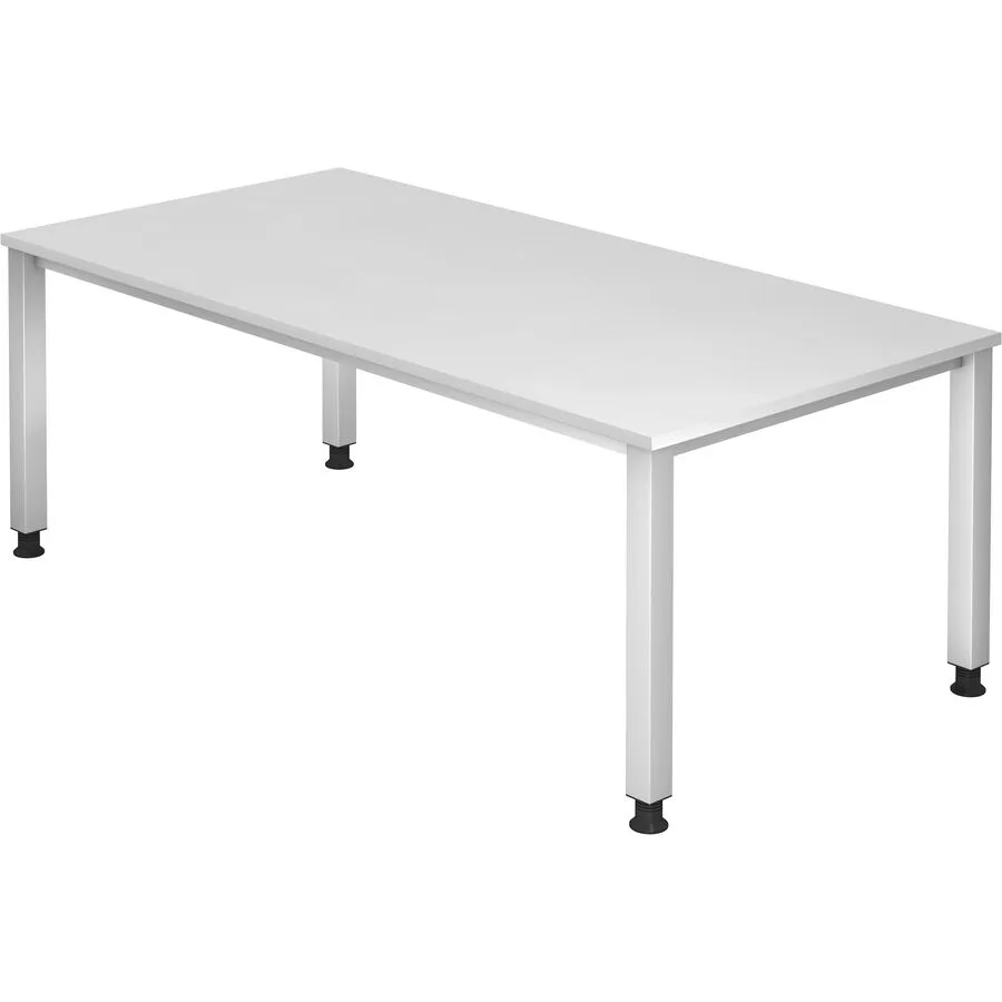 Schreibtisch Office weiss Holzwerkstoff Höhenverstellbar B 200 T 100 cm