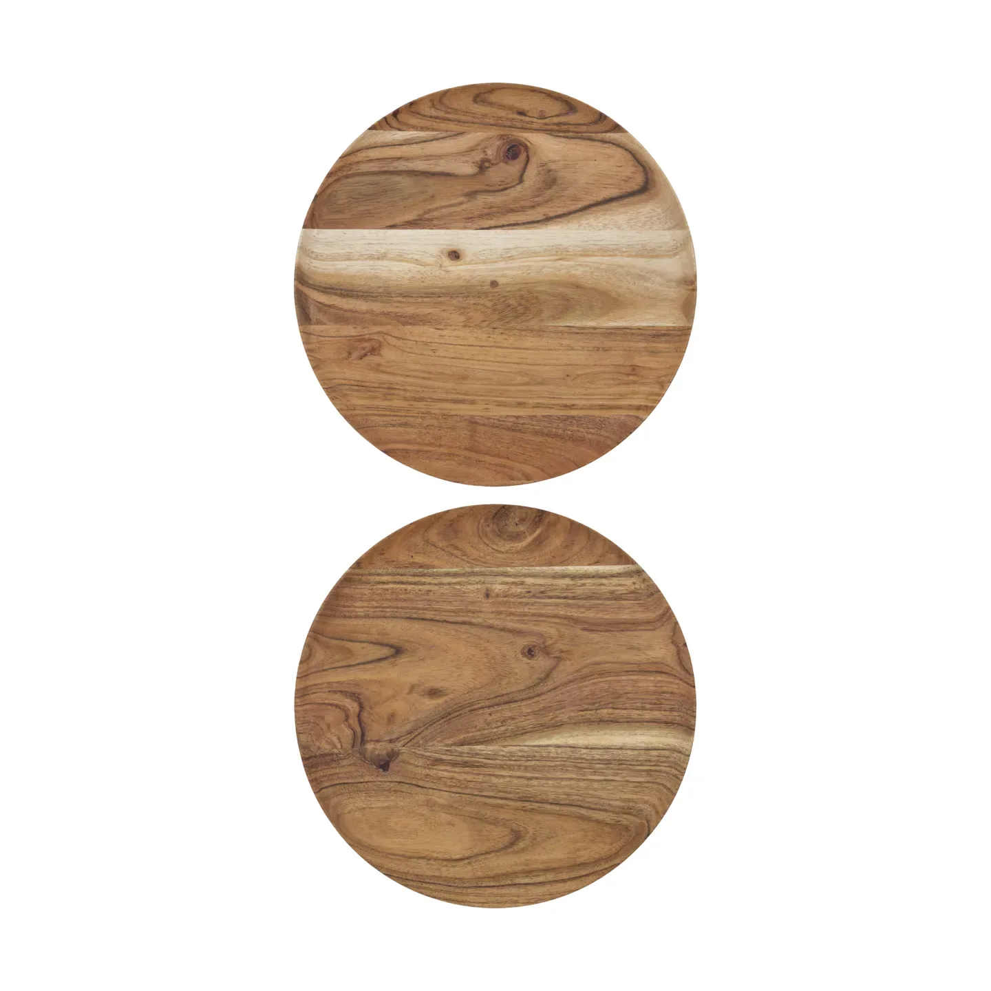 House Doctor Wood Tablett Ø25 cm 2er-Pack Natur