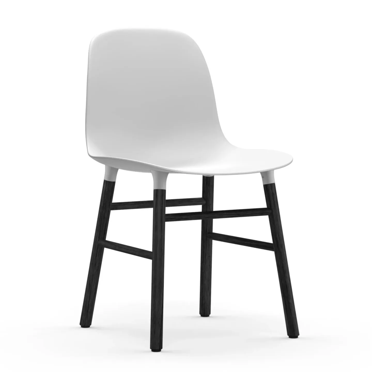 Normann Copenhagen Form stol svarta ben Vit