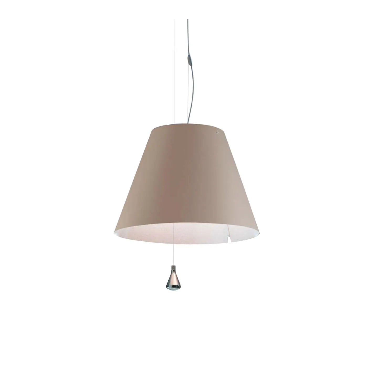 Luceplan - Costanza D13 Suspension, Alu, Mistic White, Motvikt i stål, Excl. Ljuskälla - Pendellampor - Paolo Rizzatto - Grå