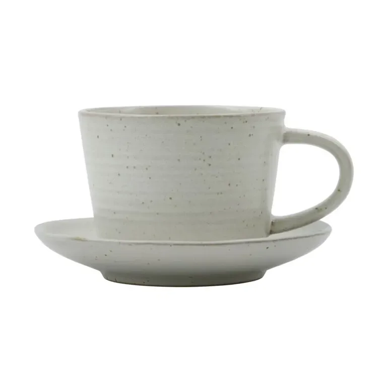 House Doctor Pion Tasse 23 cl Grau-weiß