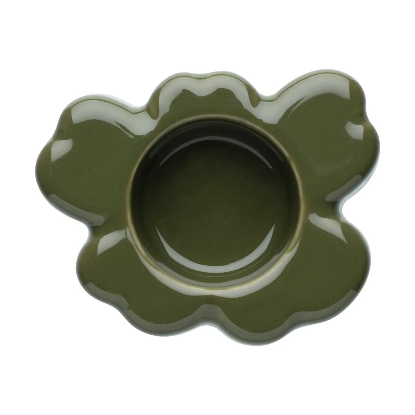 Marimekko Unikko Windlicht 3x10 cm Harvest green