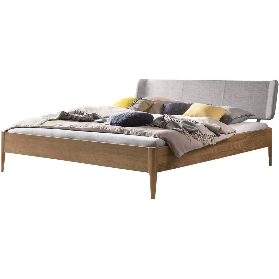 Hasena Bett Castello natur/grau Buche Massivholz 160 x 210 cm