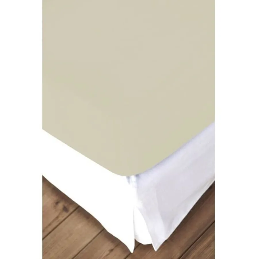 Living Home Fixleintuch Elastic ecru Baumwolle/Kunstfaser 140 x 200 cm - Material: 94% Baumwolle, 6% Elasthan