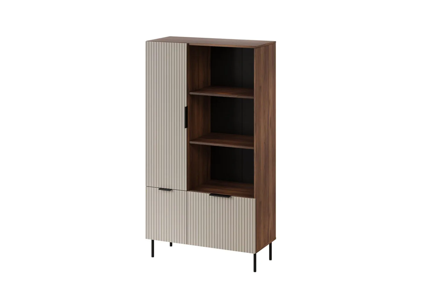 Fiesta Vitrinskåp 90x166 cm - Brun/Beige