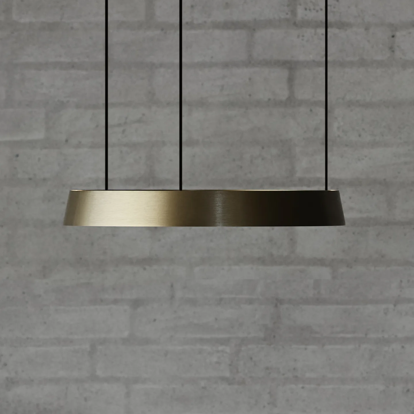 Edge Round LED-hänglampa i mässing, Ø40 cm, Smart - Light-Point - Vardagsrum - Design - Aluminium - Med flera ljuskällor