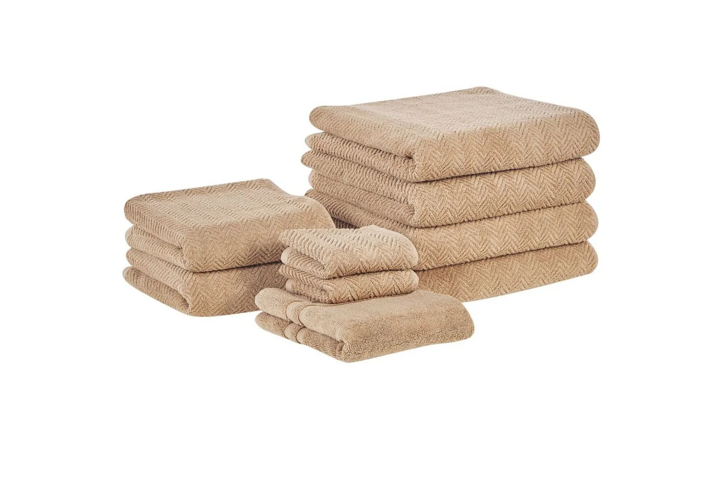 Handduk Mitiaro set om 9 Beige - Beige
