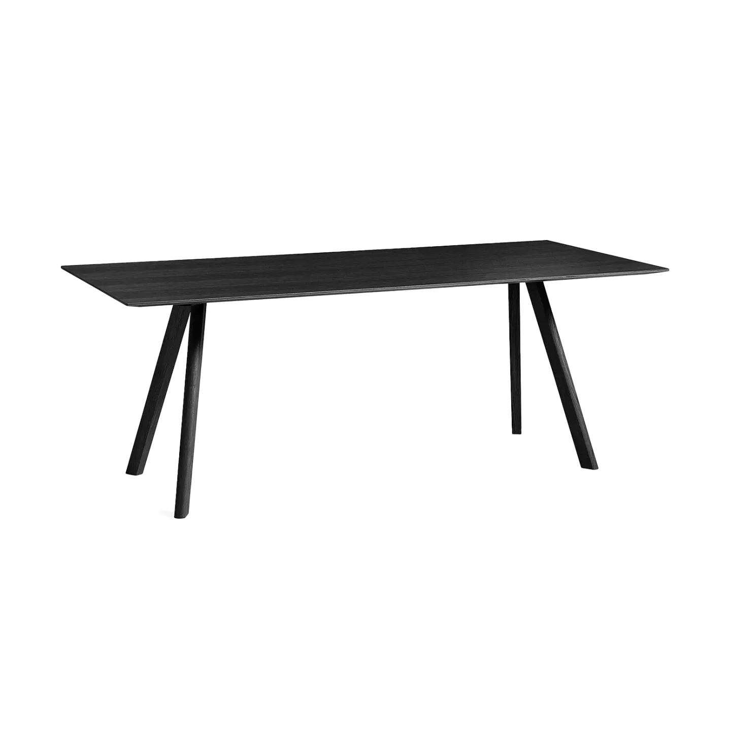 HAY CPH30 2.0 Esstisch 90x200 cm Schwarz-schwarzlackiert Eichenfurnier
