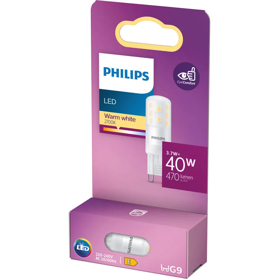 Leuchtmittel Philips Kunststoff G9 3.7 W - Farbe: matt weiss - LED - Lichtfarbe: Extra warmweiss - LED Leuchtmittel