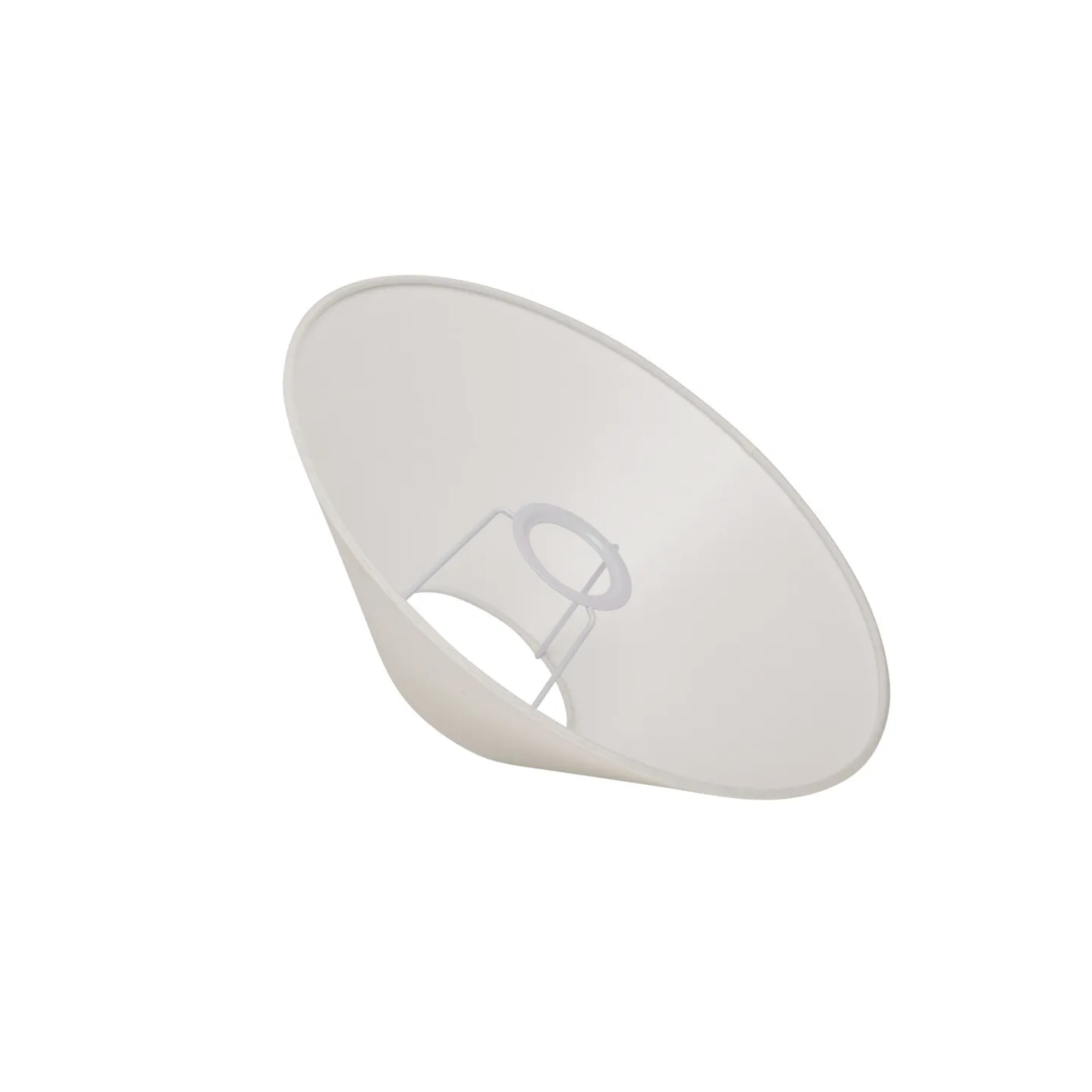 Basic flat lampeskjerm, hvit, Ø 30 cm, lin – Watt & Veke Watt & Veke - Design - Stoff / Tekstil