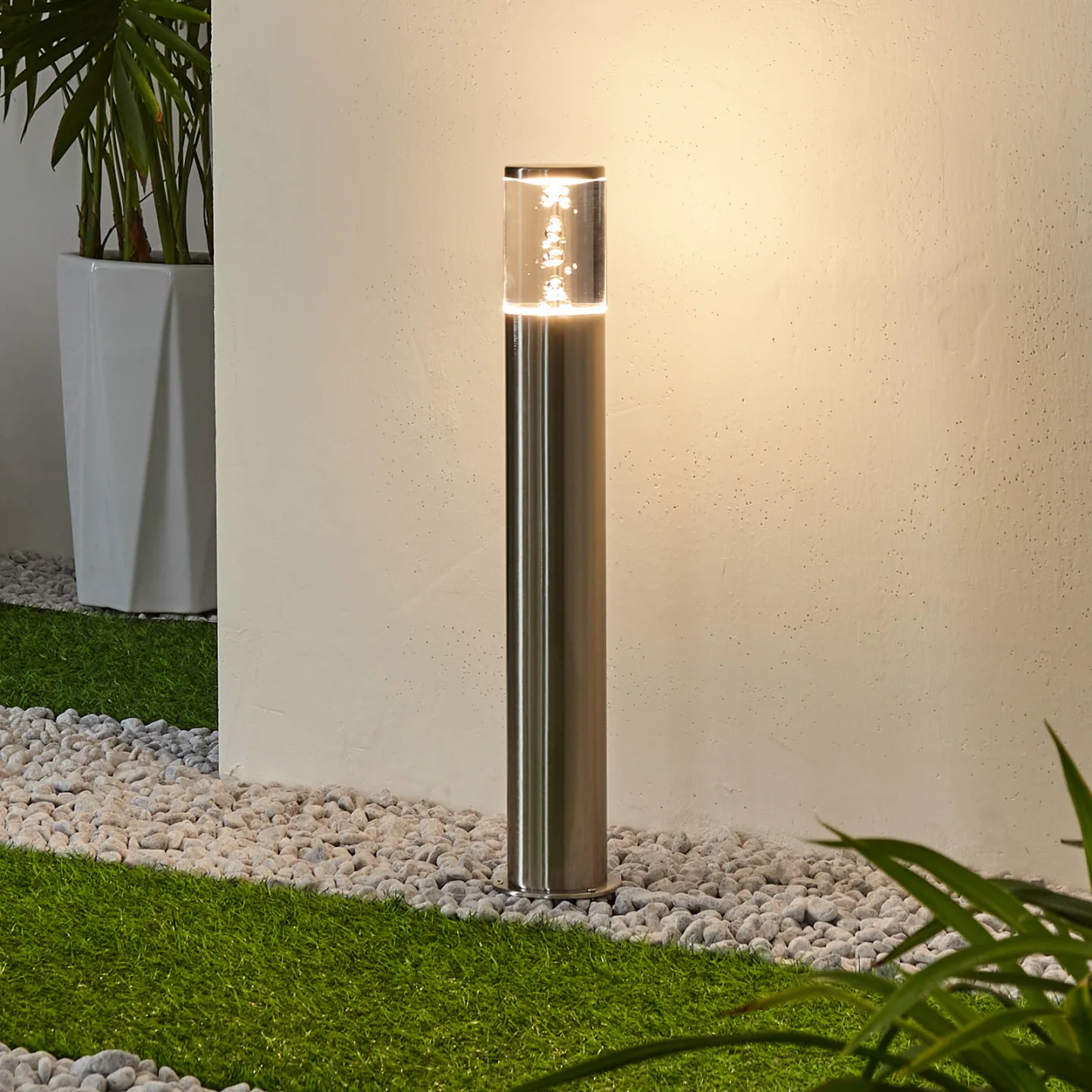 Belen LED Gartenleuchte Stainless Steel - Lindby - Modern - Metall - Einflammig