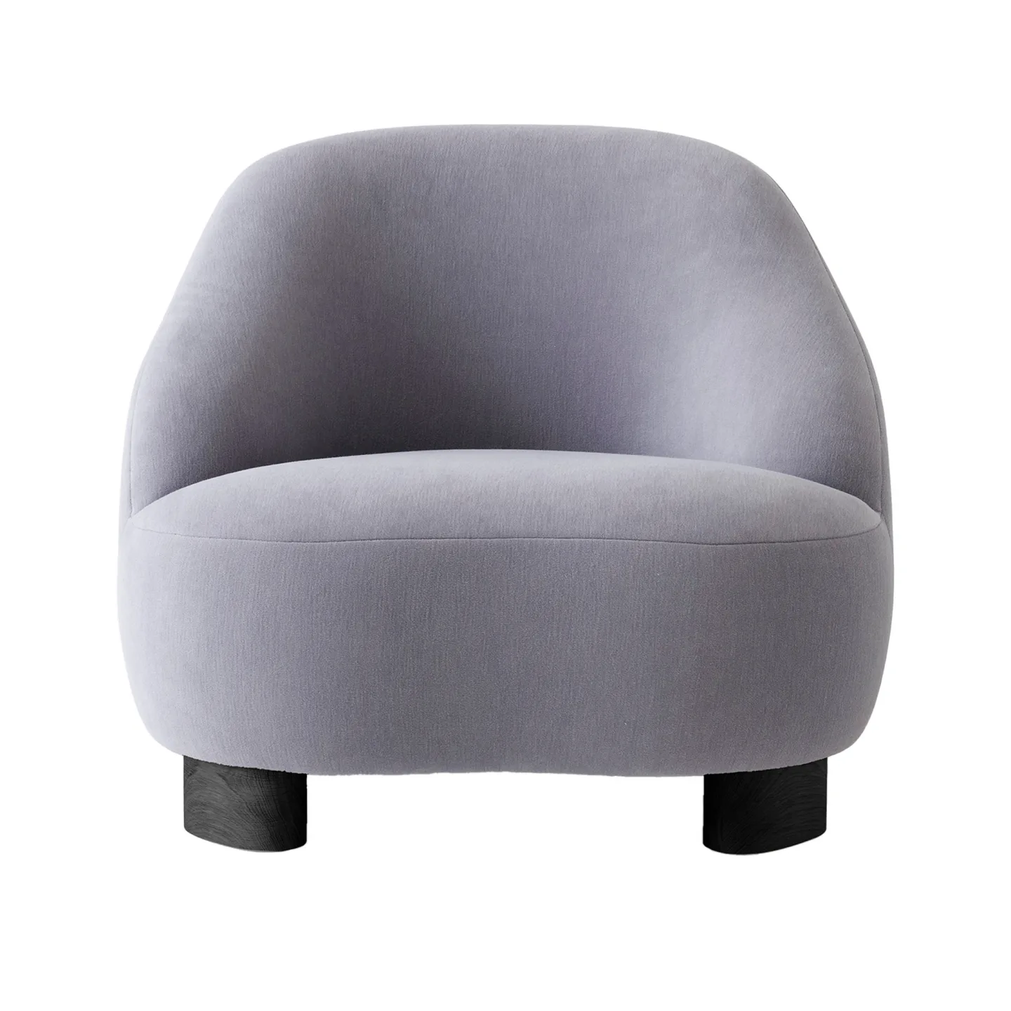 &Tradition - Margas Lounge Chair LC1, Black - Fåtöljer - Louise Liljencrantz - Grå - Trä/Textilmaterial/Skum