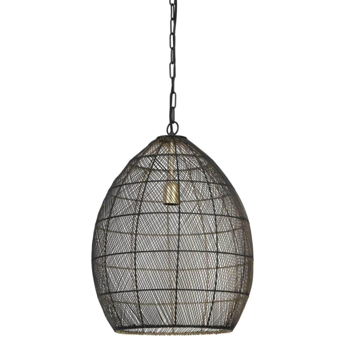 Light & Living - Meya Ø40 - Taklampa - Svart/guld