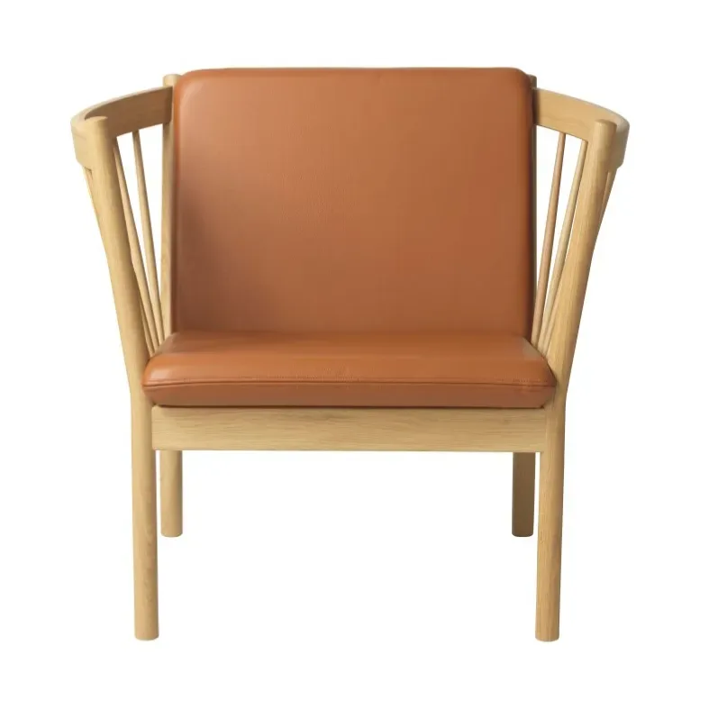 FDB Møbler J146 Sessel Oak nature lacquered-cognac leather