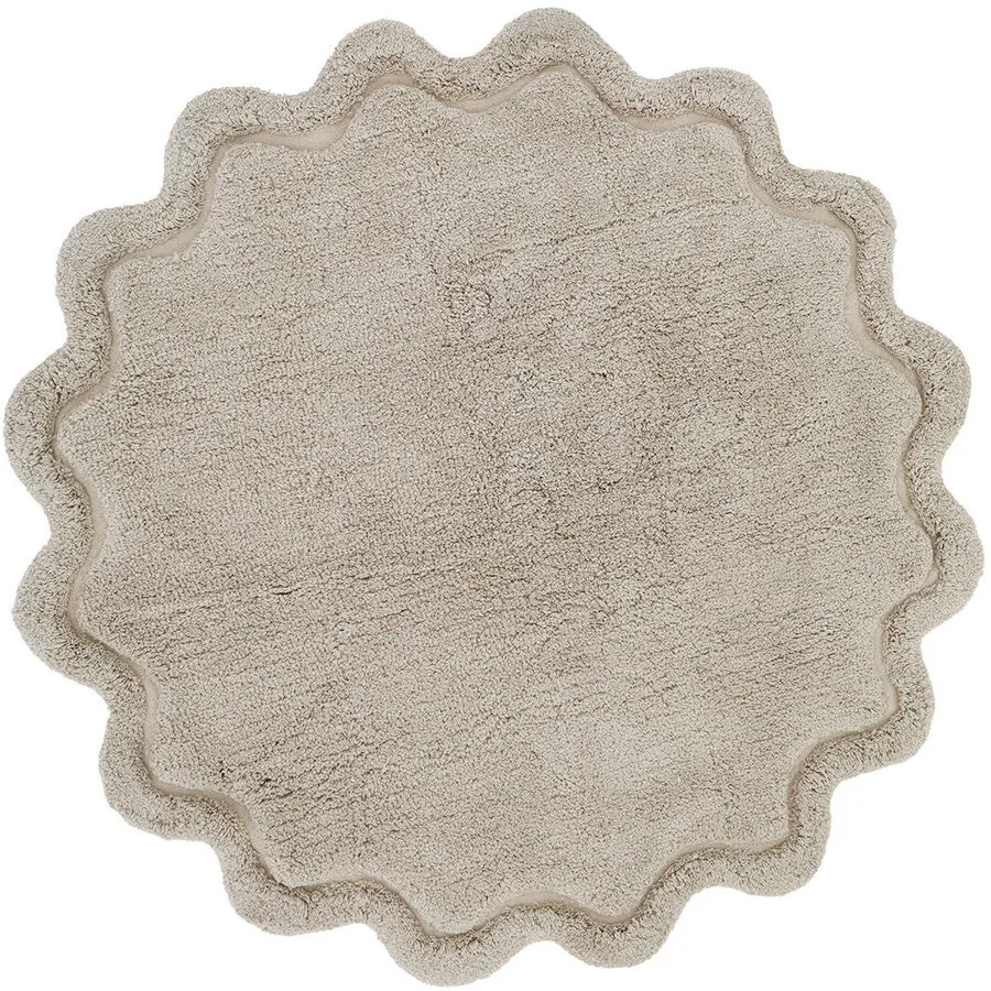 Teppich Aprila Baumwolle 110 cm 110 cm - Farbe: leinenfarbig