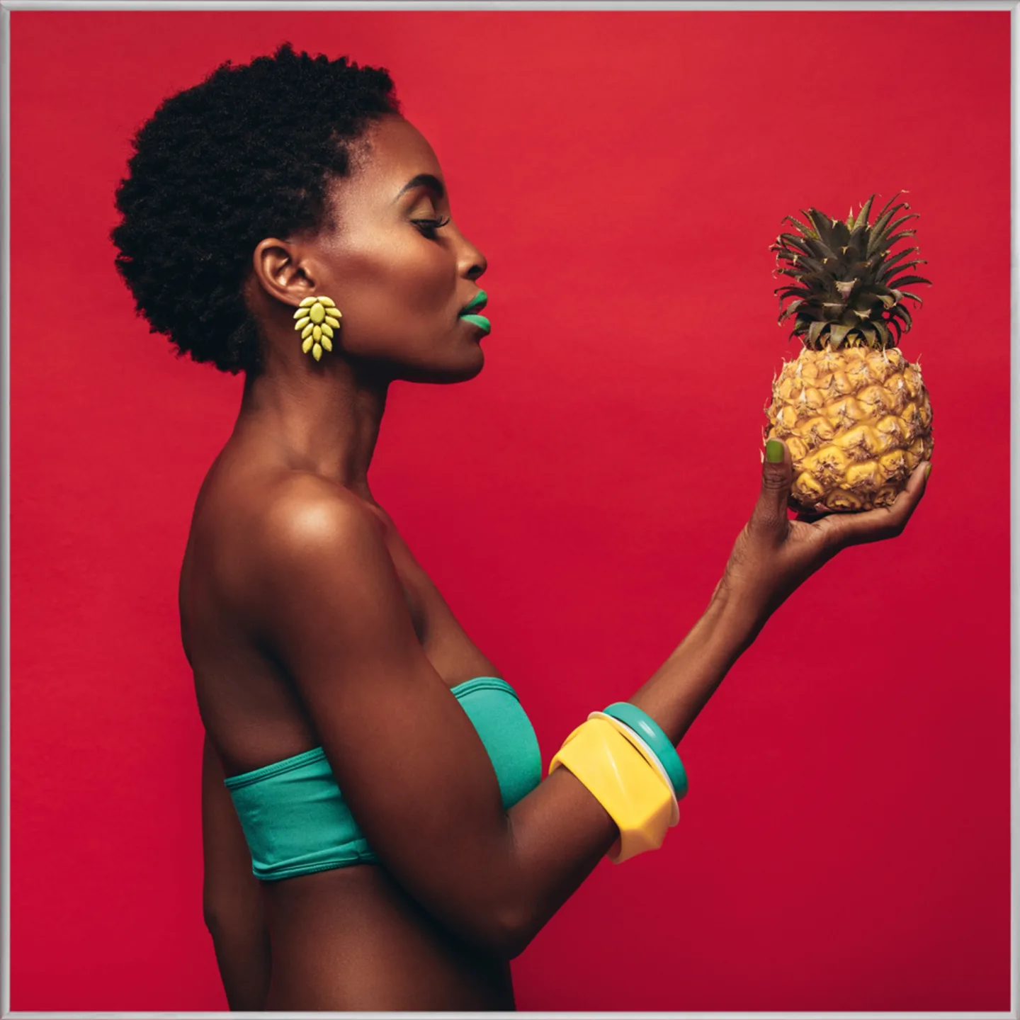 image LAND Bild mit Rahmen Schönheit mit Ananas | Schubiger Möbel