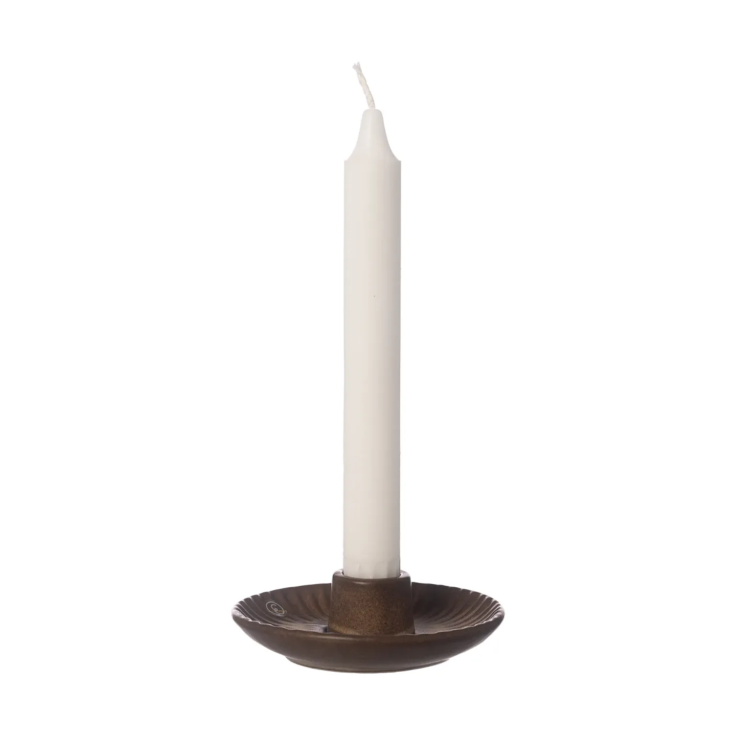 ERNST Ernst Kerzenhalter Ø10,5x3,5 cm Braun-beige