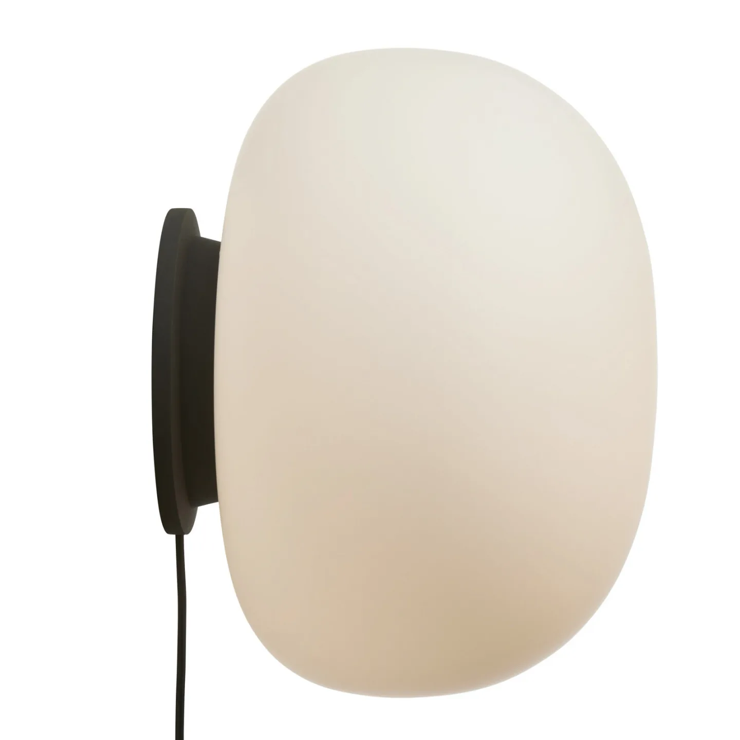 Vegglampe Supernate, Ø 38 cm, bryter, opal/hvit - FRANDSEN - Stue - Design - Glass - Med en lyskilde