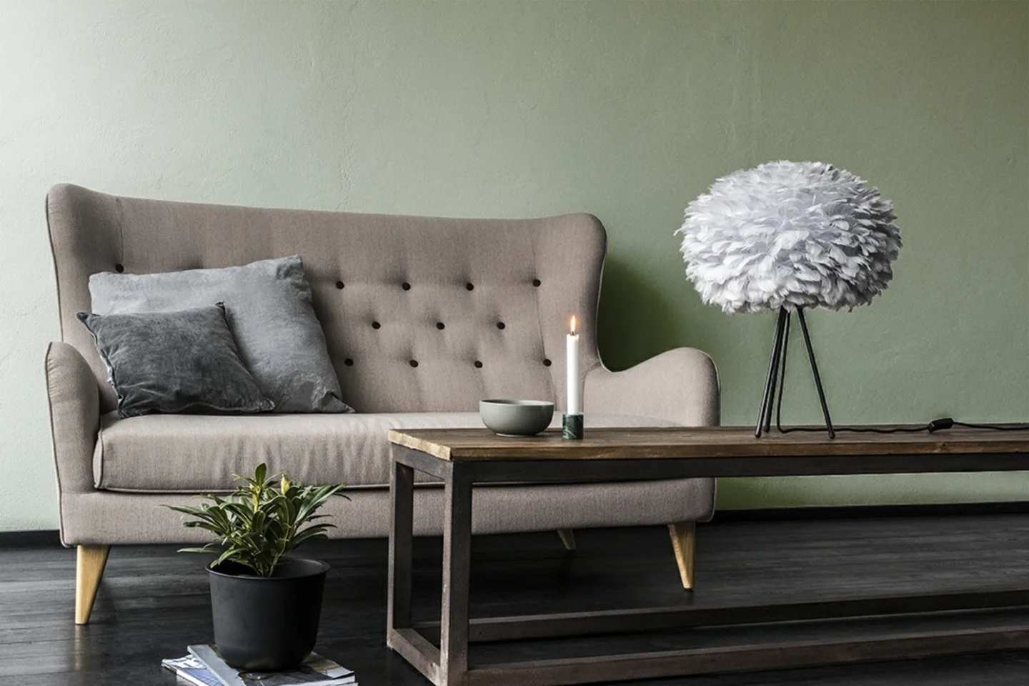 Eos Bordlampe Medium Grå/Svart - UMAGE - Soverom - Annet