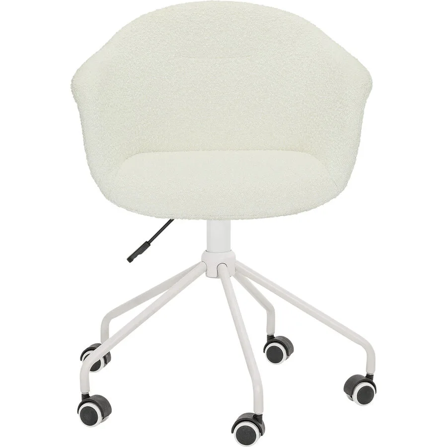 Bürostuhl Lia weiss Stoff H 86 cm