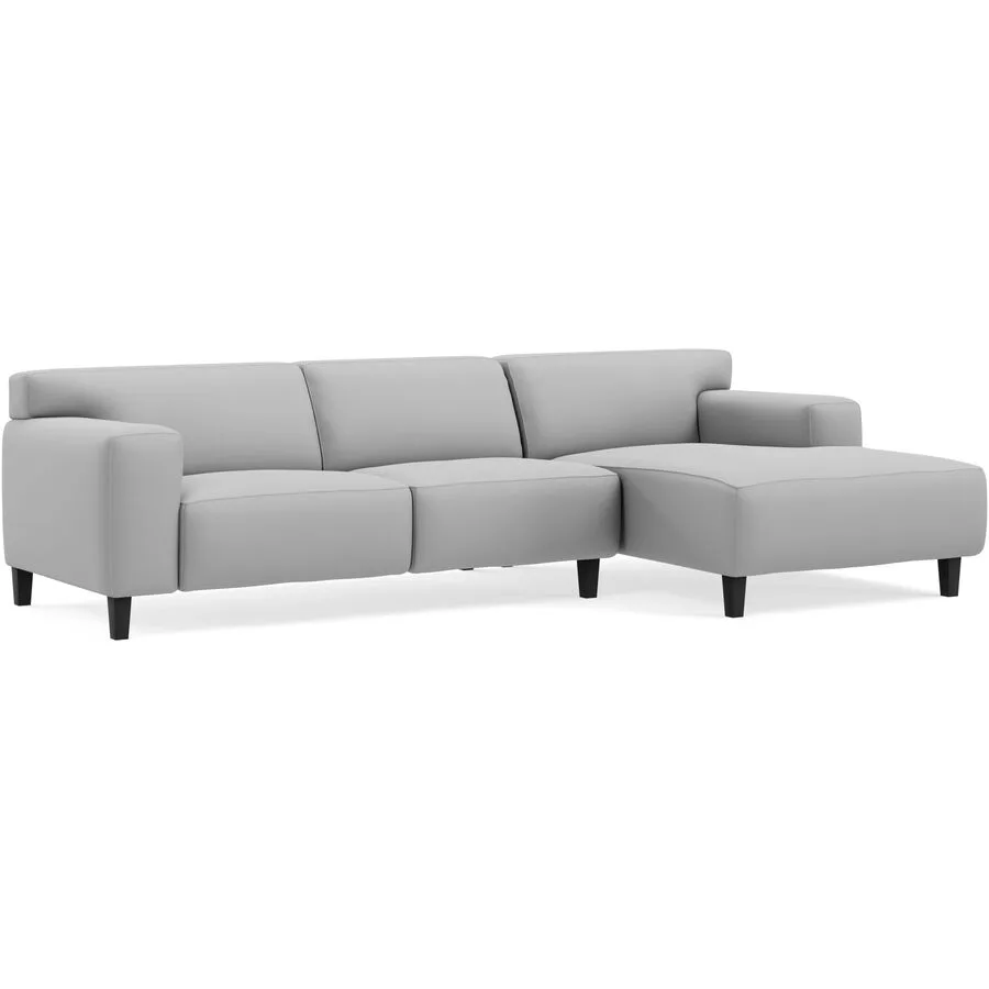 Ecksofa Vada Rechts Leder hellgrau B 300 T 160 cm - Möbel Konfigurator: Traummöbel individuell zusammenstellen