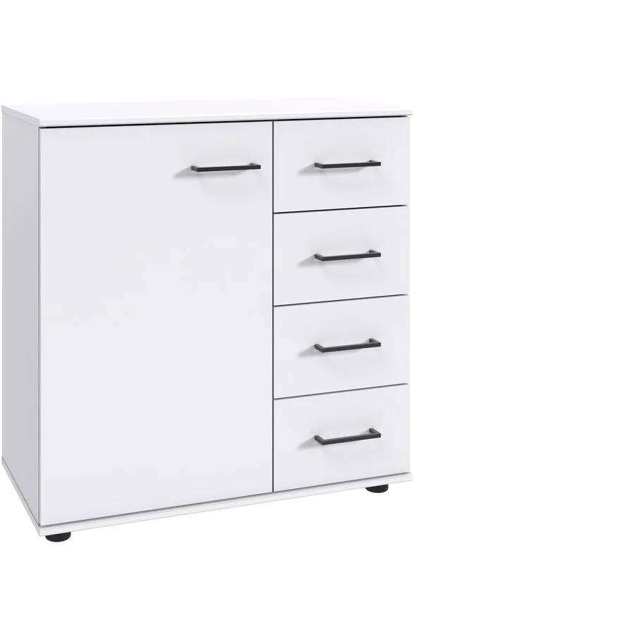 Kommode Tiby weiss Holzwerkstoff B 81 H 83 cm