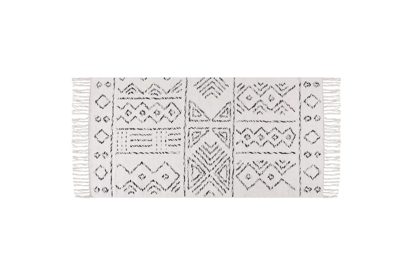 Alkent Ullmatta 80x150 cm - Svart/Vit