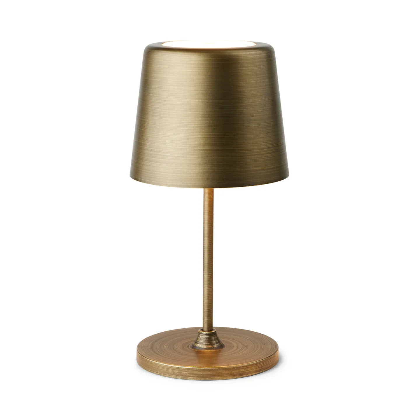 LUMEN LED-bordlampe med batteri, antik messing, 23 cm, IP44 – Halo Design - Stue - Moderne - Metall - Med en lyskilde