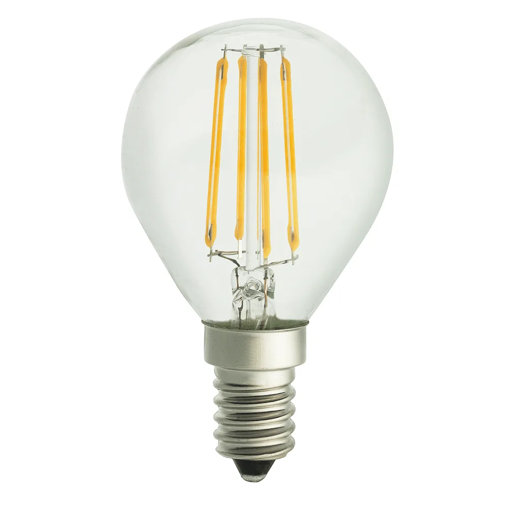 Klotlampa LED Uni-Ledison Klar Dim 350lm 822 E14