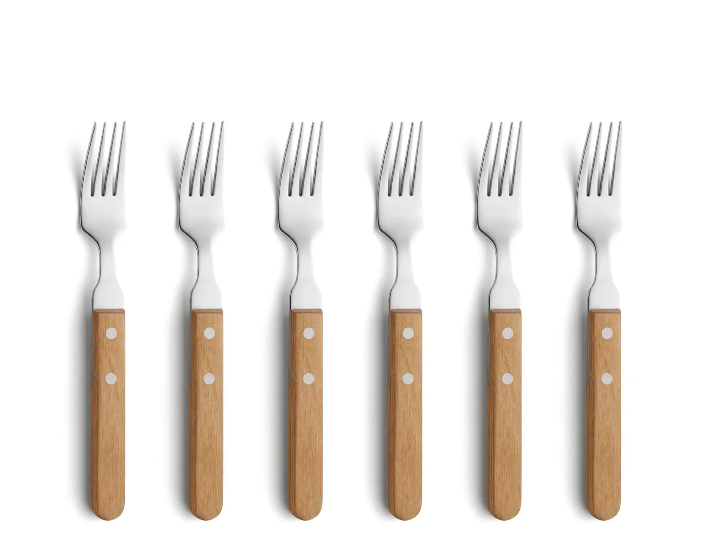 Amefa Pizza Grillgabel 6er-Pack Eiche