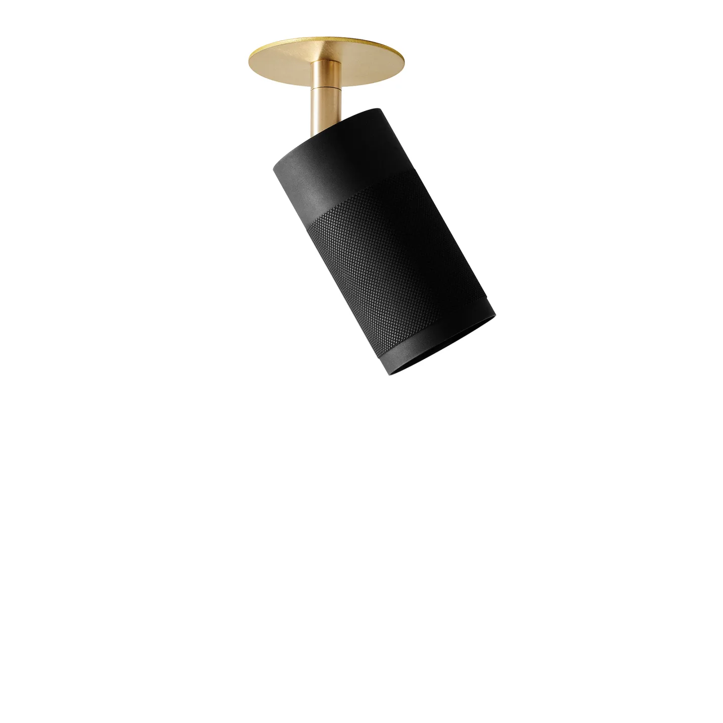 Thorup Copenhagen - Thorup Copenhagen Patrone Recessed Ceiling Spot w. Coverplate, Black-Browned Brass, 120 mm - Spotlights - Kasper Thorup - Guld - Metall