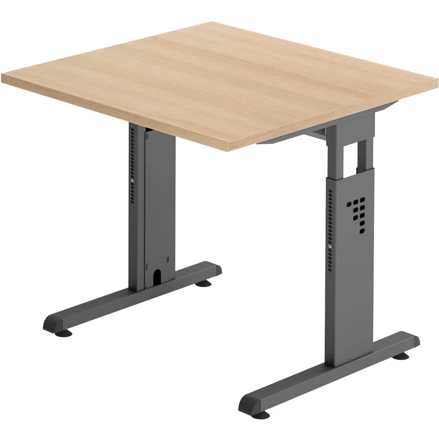 Schreibtisch Office eiche Holzwerkstoff B 80 T 80 cm