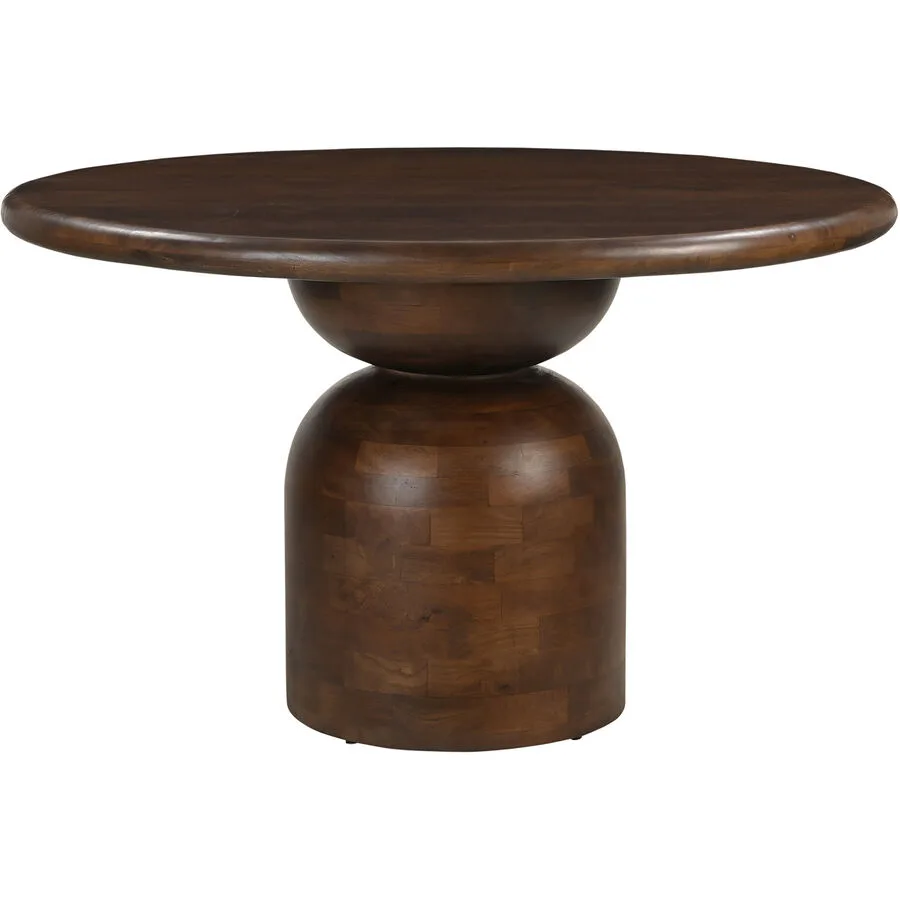 Tisch Rondo Braun Holz 130 cm - Material: Mangoholz massiv