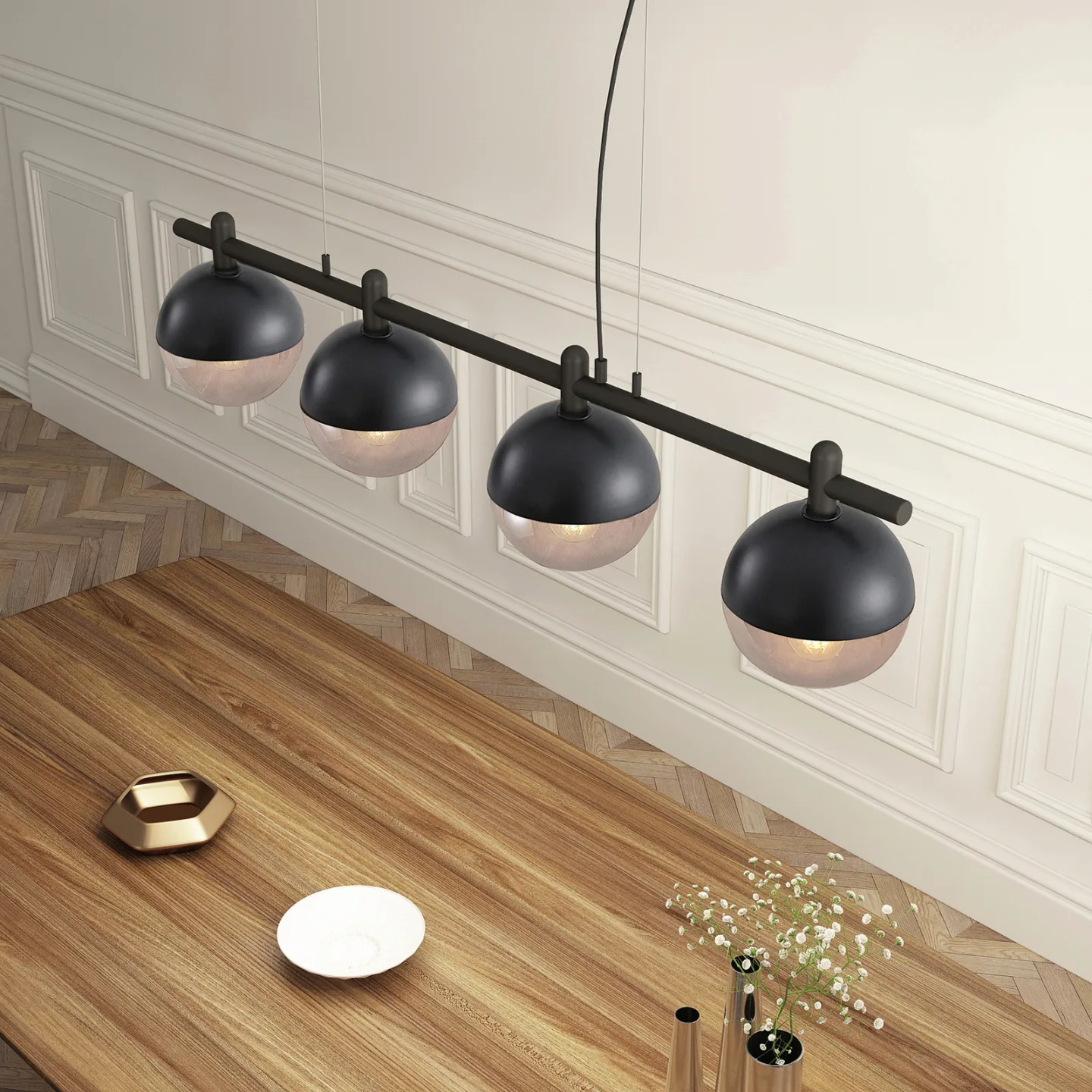 Dustian 4 Pendel - Lucande - Kjøkken - Design - Glass - Kule
