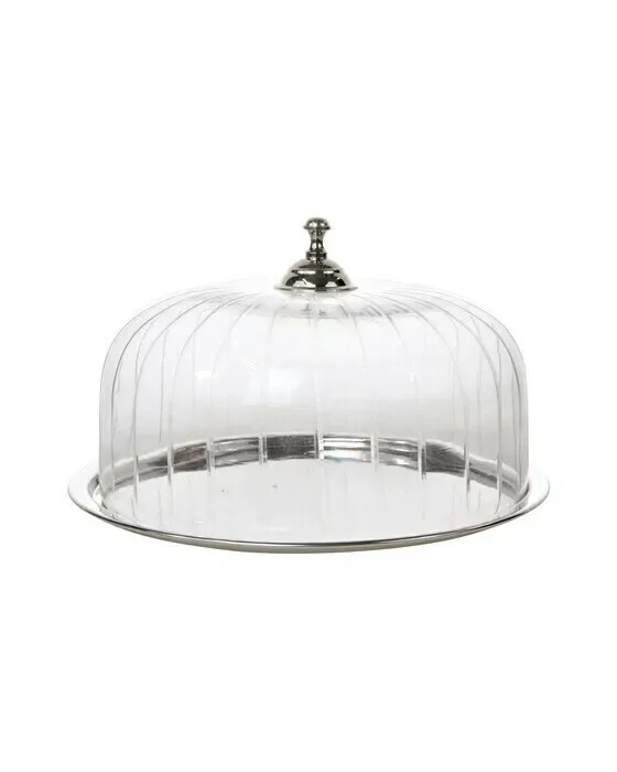 Enora Cake Cloche Silver