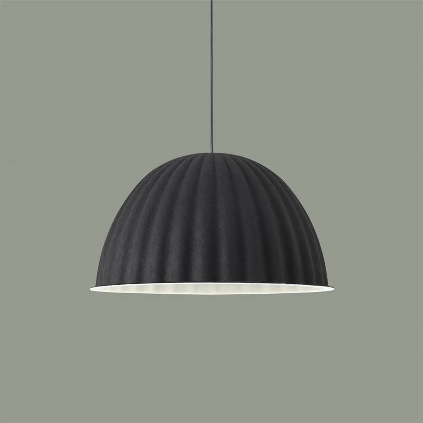 Under The Bell Pendelleuchte Ø55 Black - Muuto - Esszimmer - Stoff / Textil