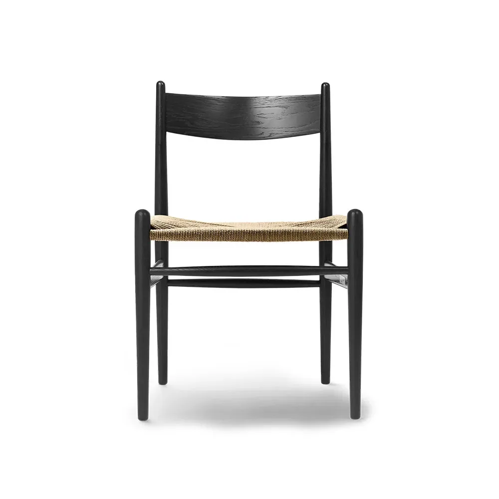 Carl Hansen & Søn CH36 stol Svartlackad ek-naturflätad