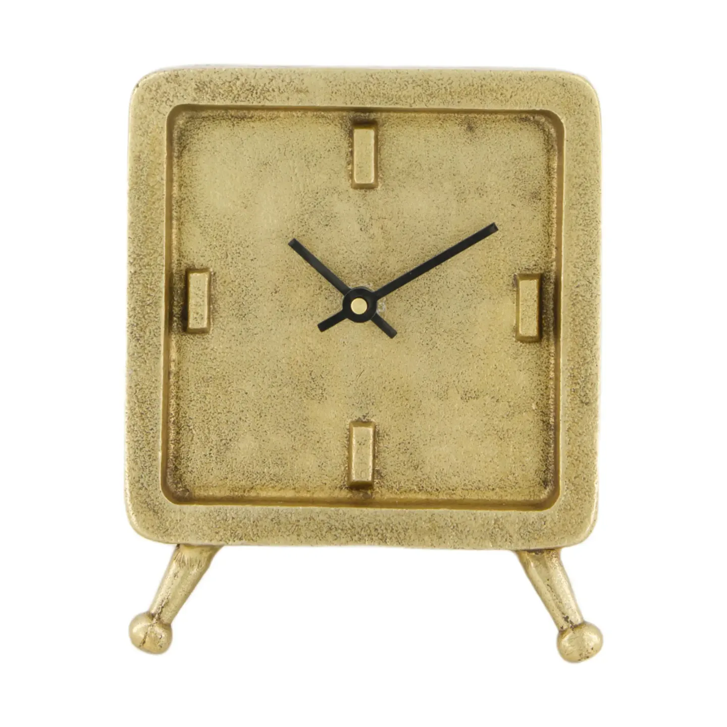 Decofinder Uhr Aluminium, Messing H: 19 cm | Schubiger Möbel