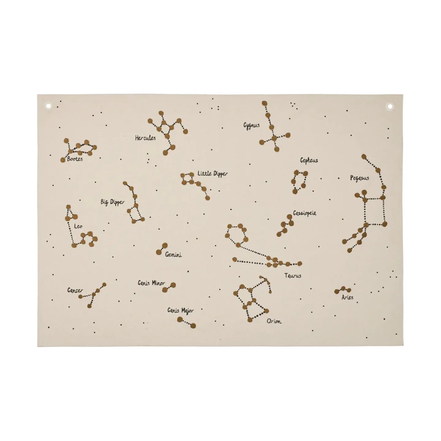 Ferm Living Constellation textilkarta Undyed, 70x100 cm