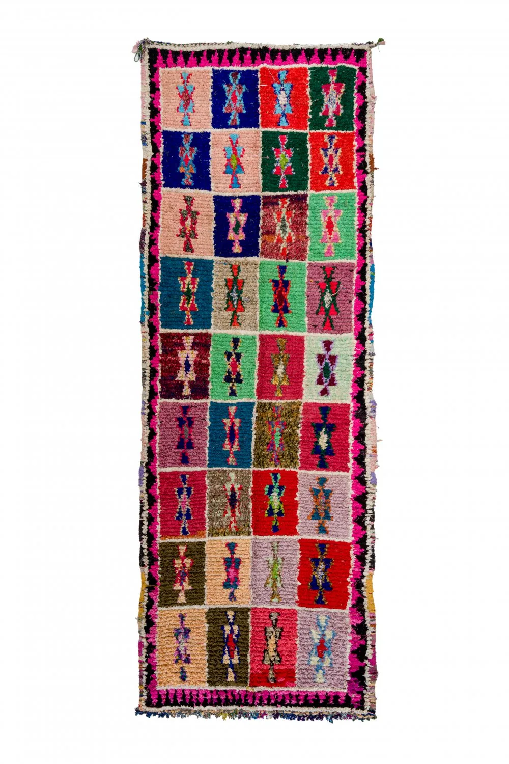 Marokkansk Boucherouite-teppe 360 x 130 cm (Størrelse: 360 x 130 cm)